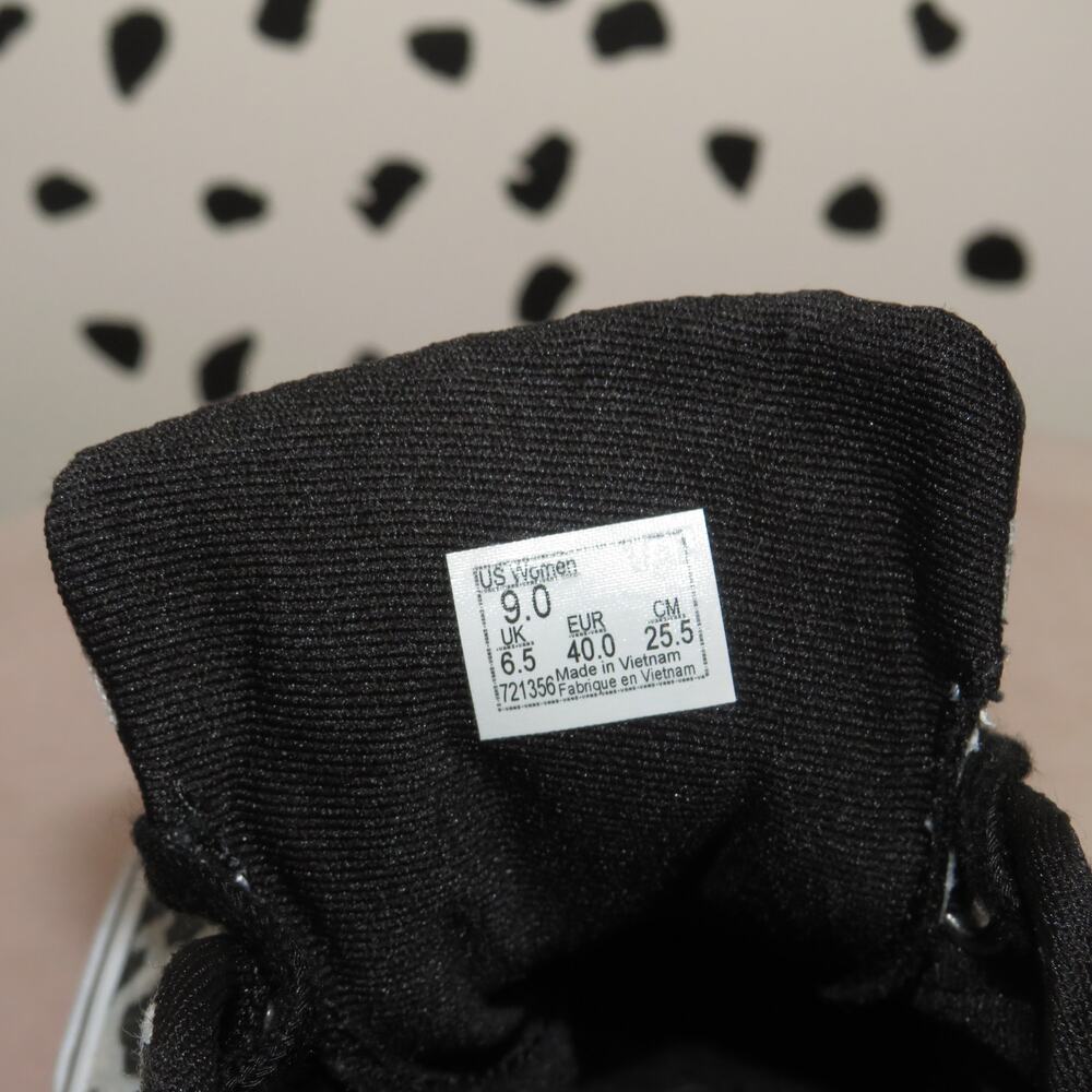 Vans White Snow Leopard Print Low Top Sneakers - Picture 7 of 8